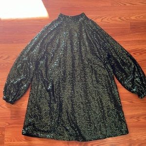 Emerald Green sequins dress